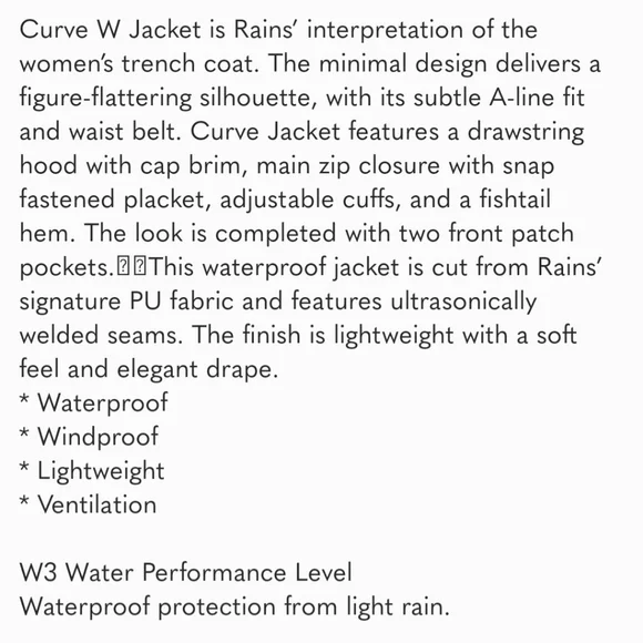 NWT Rains Curve Belted Raincoat Trench, Women's M/L Color Straw - Picture 14 of 15